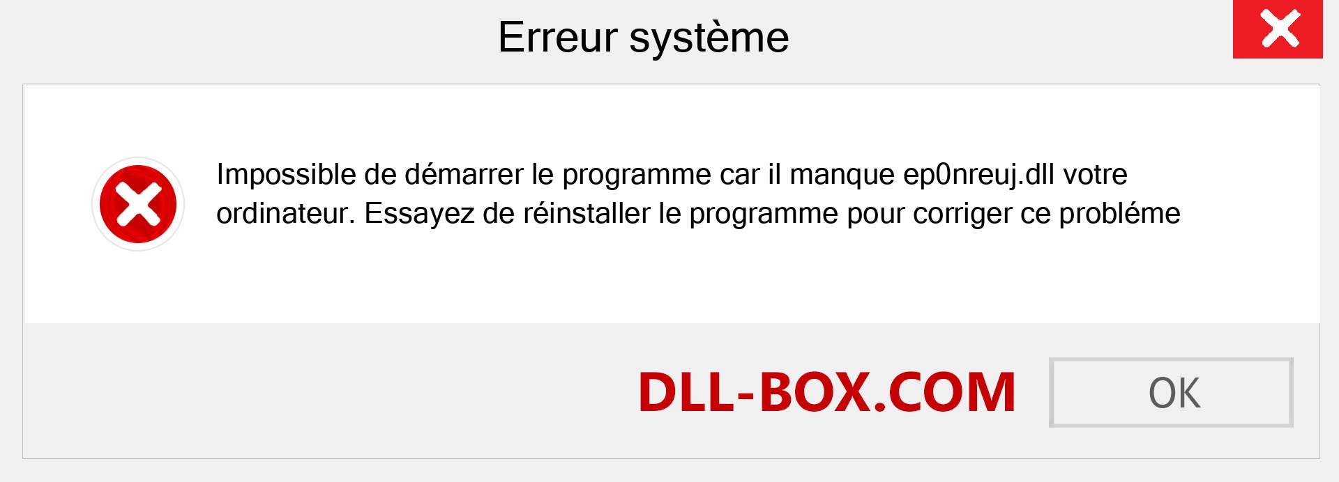 Le fichier ep0nreuj.dll est manquant ?. Télécharger pour Windows 7, 8, 10 - Correction de l'erreur manquante ep0nreuj dll sur Windows, photos, images